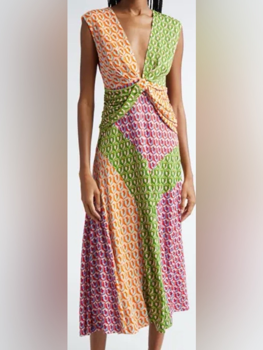 Farm Rio Womens Small Cashew Knot Maxi Dress.  Long
